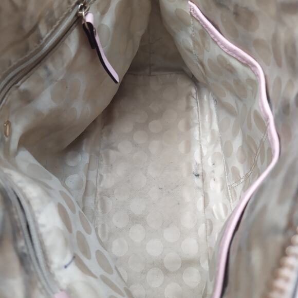 Kate Spade New York Pink Crossgrain Leather Domed Double Handles Satchel Bag - Picture 15 of 16